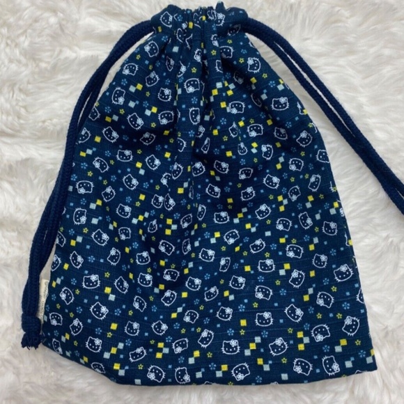 Sanrio Tokyo Japan 2002 Hello Kitty Drawstring Cloth Pouch Bag 8.5" Kawaii 2313 - Picture 2 of 8